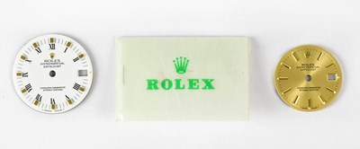 Lot 995 - ROLEX; two Oyster Perpetual Datejust dials,...