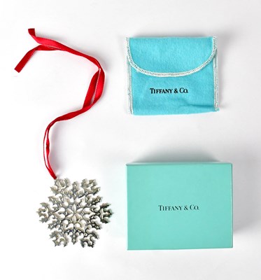 Lot 892 - TIFFANY & CO; a 925 sterling silver Christmas...