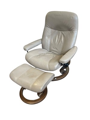Lot 2018 - STRESSLESS; a modern Norwegian reclining chair...