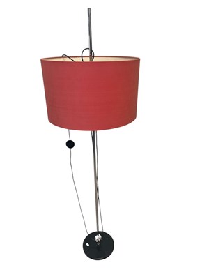 Lot 2427 - A retro chrome two light standard lamp, on...