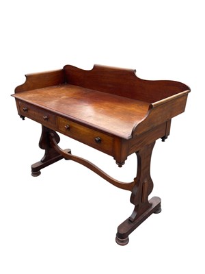 Lot 2145 - A Victorian mahogany two drawer washstand,...