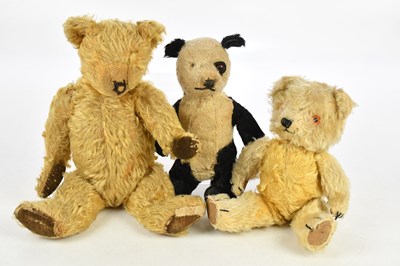 Lot 2442 - Three vintage plush teddies (3).