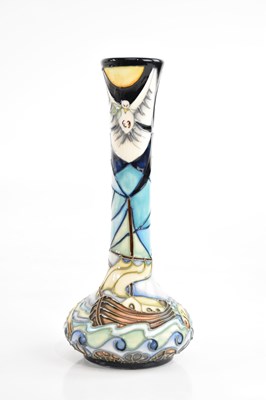 Lot 1714 - RACHEL BISHOP FOR MOORCROFT; a squat vase with...