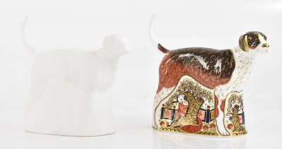 Lot 1555 - ROYAL CROWN DERBY; an animal form paperweight,...