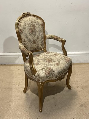 Lot 1246 - A late 19th century French painted gilt wood...