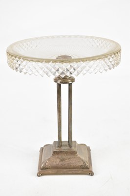 Lot 1522 - A large silver plated centrepiece with cut...