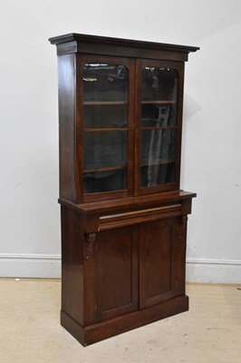Lot 1174 - A Victorian mahogany bookcase, with glazed top...