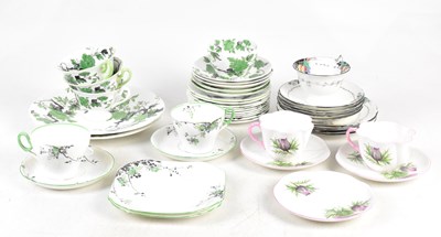 Lot 739 - SHELLEY; a large collection of part tea...