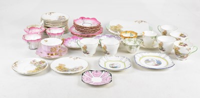 Lot 722 - WILEMAN/SHELLEY; fifty-one pieces of part tea...