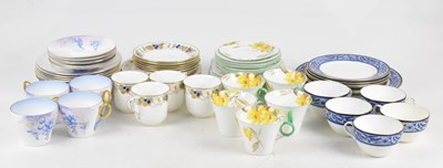Lot 742 - SHELLEY; a collection of part tea services in...