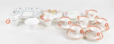 Lot 763 - SHELLEY; a part tea service in the 12390...