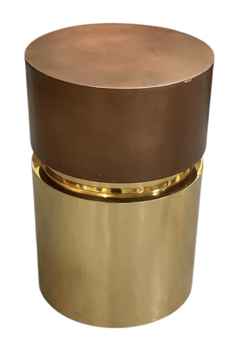 Lot 19 - DOME DECO; a modern brass and copper effect...