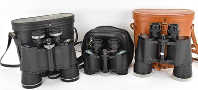 Lot 685 - Three pairs of modern cased binoculars to...