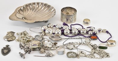 Lot 1325 - A quantity of 925 hallmarked silver and white...