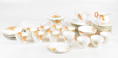 Lot 704 - SHELLEY; a forty-nine piece part tea service...