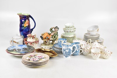 Lot 748 - COPELAND; a part tea service, with transfer...
