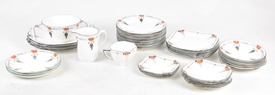 Lot 764 - SHELLEY; a part tea service in the Queen Anne...