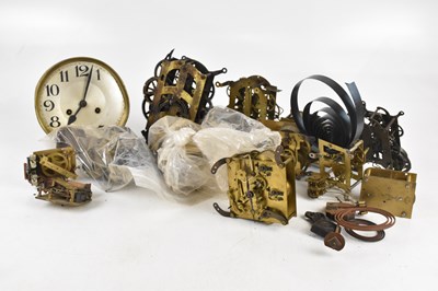 Lot 315 - A large collection of various clock parts,...