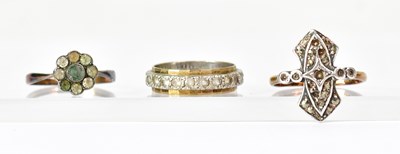 Lot 1037 - A 9ct yellow and white gold eternity ring set...