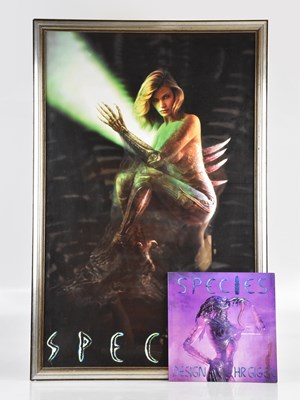 Lot 390 - SPECIES; a vintage film poster, 94 x 59cm, and...