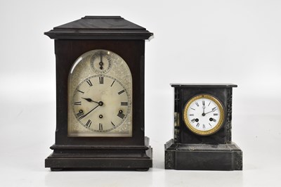 Lot 307 - An early 20th century ebonised bracket clock,...