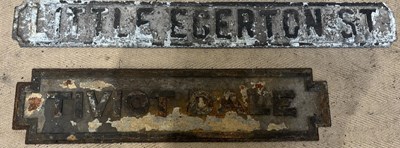 Lot 1372 - A Victorian cast iron street/town sign,...