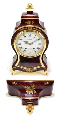 Lot 1488 - ELUXA; a modern Swiss Louis XV-style eight day mantel clock