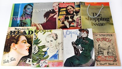 Lot 746 - Vintage magazines, comprising 'Vogue' October...