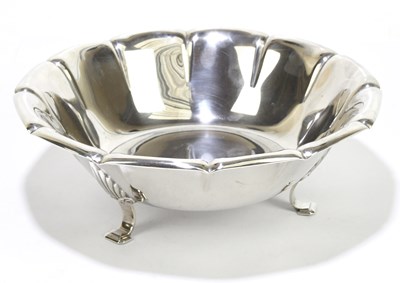 Lot 2156 - A Norwegian 830 grade silver footed bowl with...