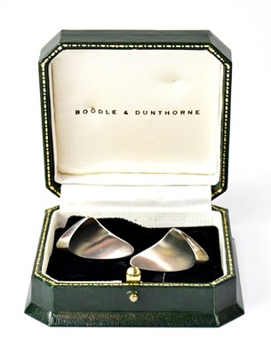 Lot 1099 - GEORG JENSEN; a pair of 925 silver cufflinks...