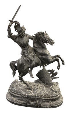 Lot 604 - An early to mid 20th century spelter figure of...