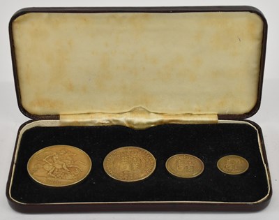 Lot 1451 - A Victoria Jubilee head four odd coin set,...