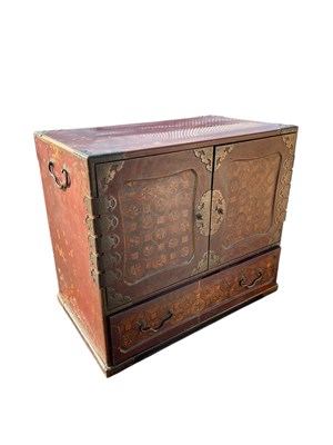 Lot 1838 - An early 20th century Japanese cabinet, with...