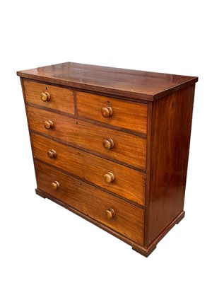 Lot 2215 - A Victorian mahogany chest of two short and...