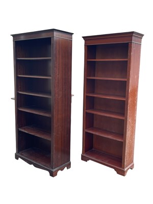Lot 2092 - Two reproduction mahogany freestanding...