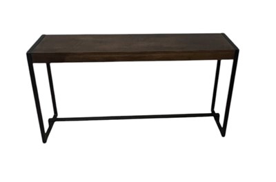 Lot 2046 - A modern rectangular metal framed console...