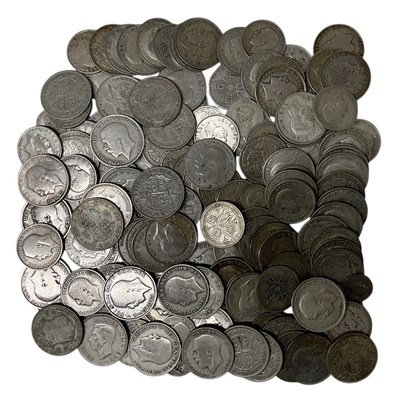 Lot 1407 - A quantity of half silver content silver...
