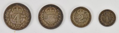 Lot 1432 - A Victoria 1896 Maundy four coin set...