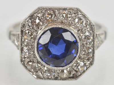 Lot 1104 - A 1930s Art Deco white metal and synthetic...