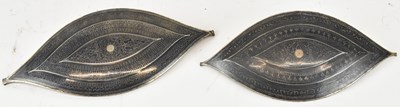 Lot 1022 - A 19th century Malay white metal niello work...