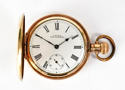 Lot 1141 - A.W.W. CO, WALTHAM MASS; a gold-plated crown...