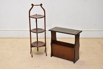 Lot 2214 - A Victorian mahogany folding three tier cake...