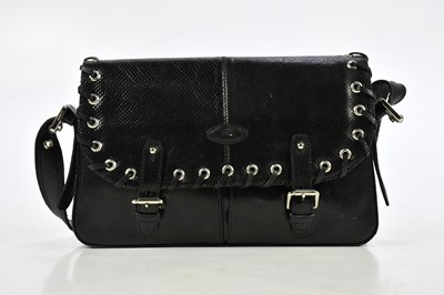 Lot 646 - MULBERRY; a rare black snakeskin leather...