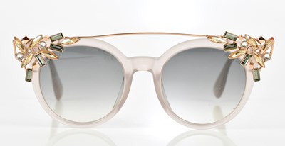 Lot 710 - JIMMY CHOO; a pair of Vivy/s pink and gold...