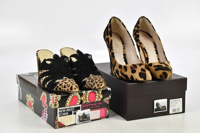 Lot 803 - MULBERRY; a pair of animal print ponyskin...
