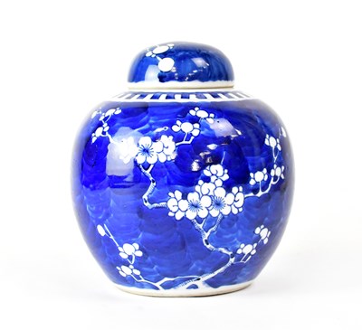 Lot 269 - A Chinese blue and white ginger jar with cover...