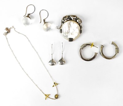 Lot 1112 - A group of 925 silver jewellery, comprising a...