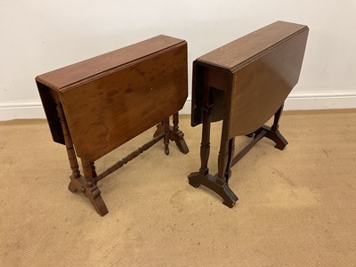 Lot 771 - Two drop-leaf Sutherland tables, 61 x 78cm...