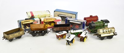 Lot 2443 - HORNBY; a type 501 tin plate engine and four...