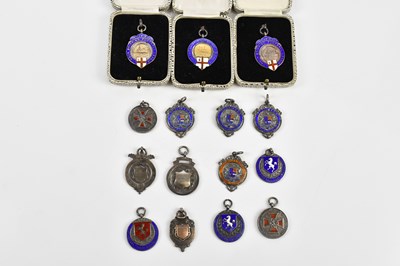 Lot 1076 - A collection of fifteen hallmarked silver...